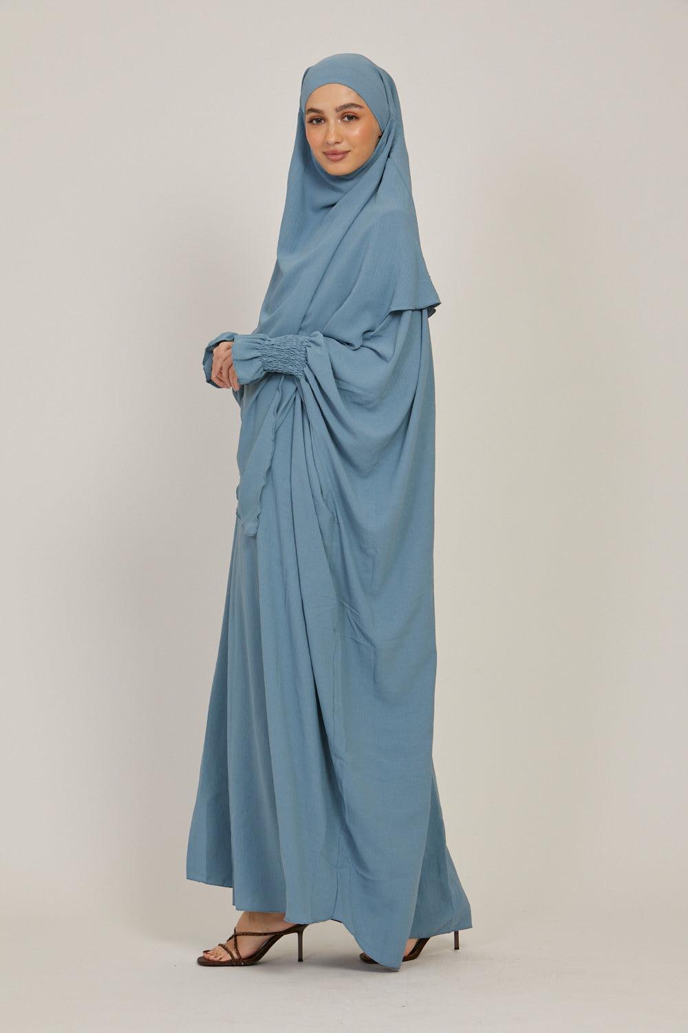 Abaya with Khimar Set - Sky Blue