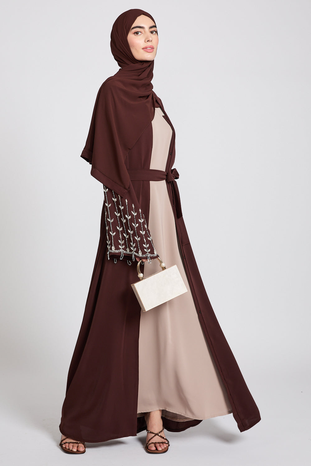 Blush Umbrella Cut Closed Abaya