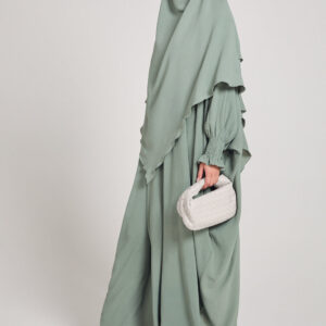 Abaya with Khimar Set - Sage